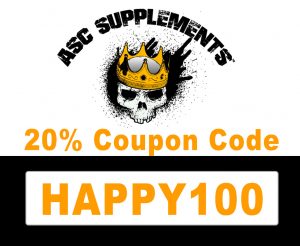 20% off ASC Supplements Discount Code: HAPPY100