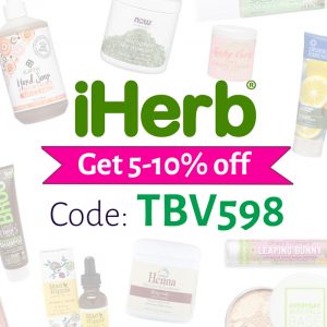 iHerb promo code | 5-10% off code: TBV598