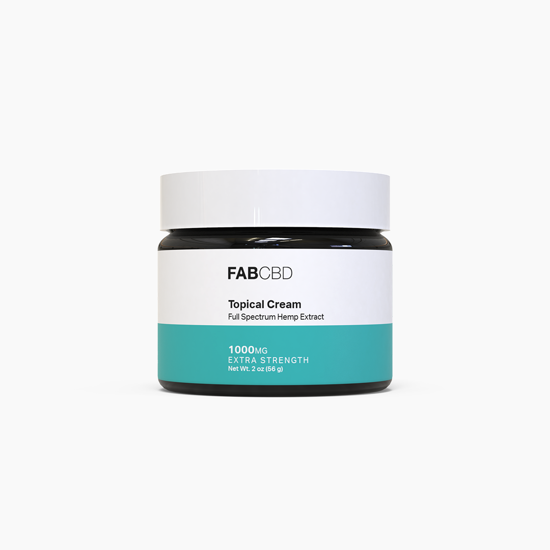 FAB CBD Cream topical jar, from the FAB CBD website