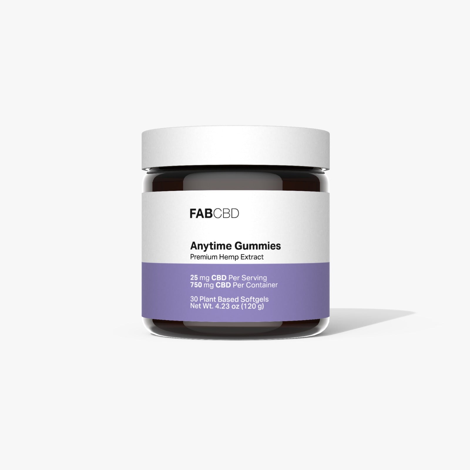 FAB CBD Anytime Gummies bottle, from the FAB CBD website