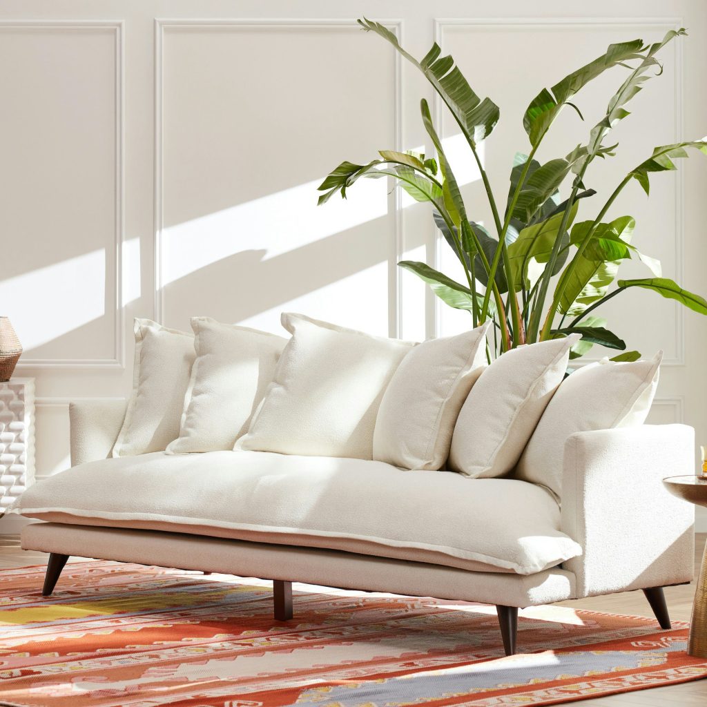 Joybird Denna sofa in Tussah Snow fabric