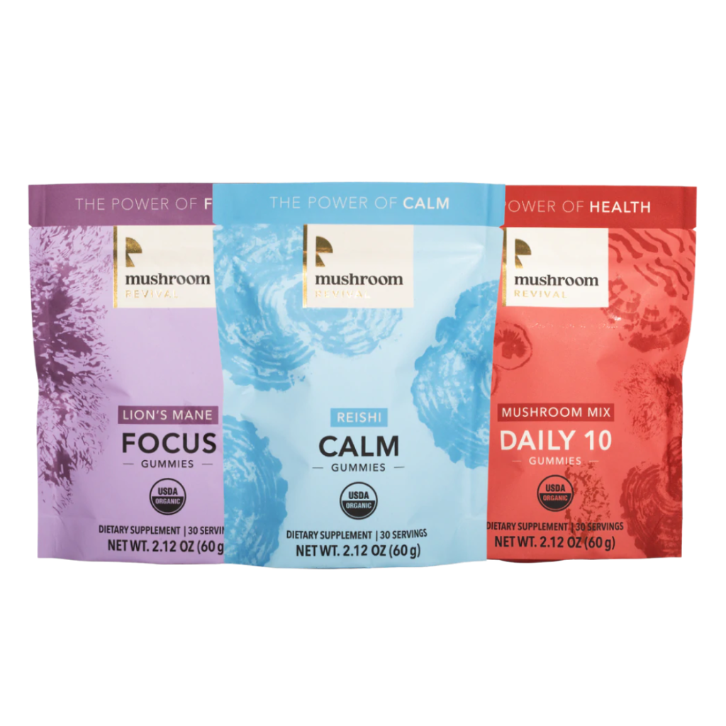 Mushroom Revival Calm, Clear and Collected mushroom gummies