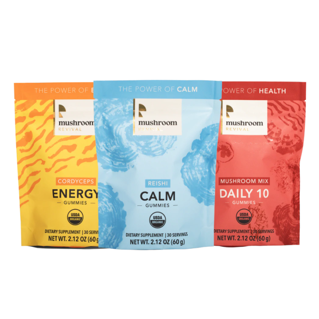 Mushroom Revival Daily Routine mushroom gummies
