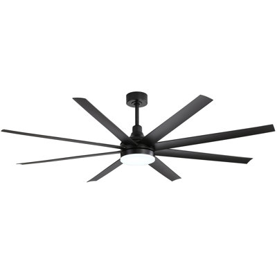 Jamii-Leigh modern ceiling fan with LED light and remote, a product sold on Wayfair