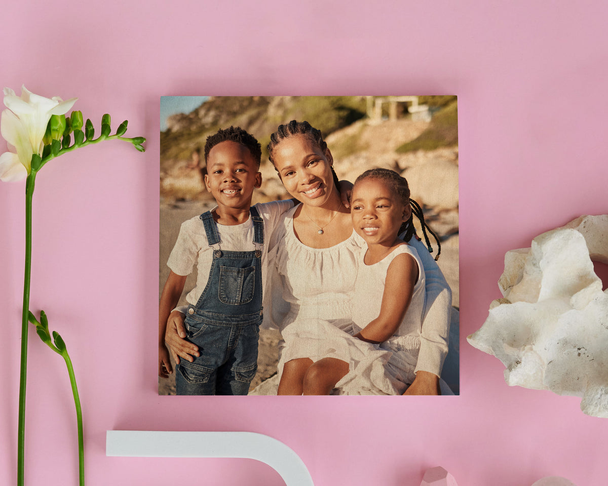 A WoodSnap wood photo print shown flat, from WoodSnap's current product catalog