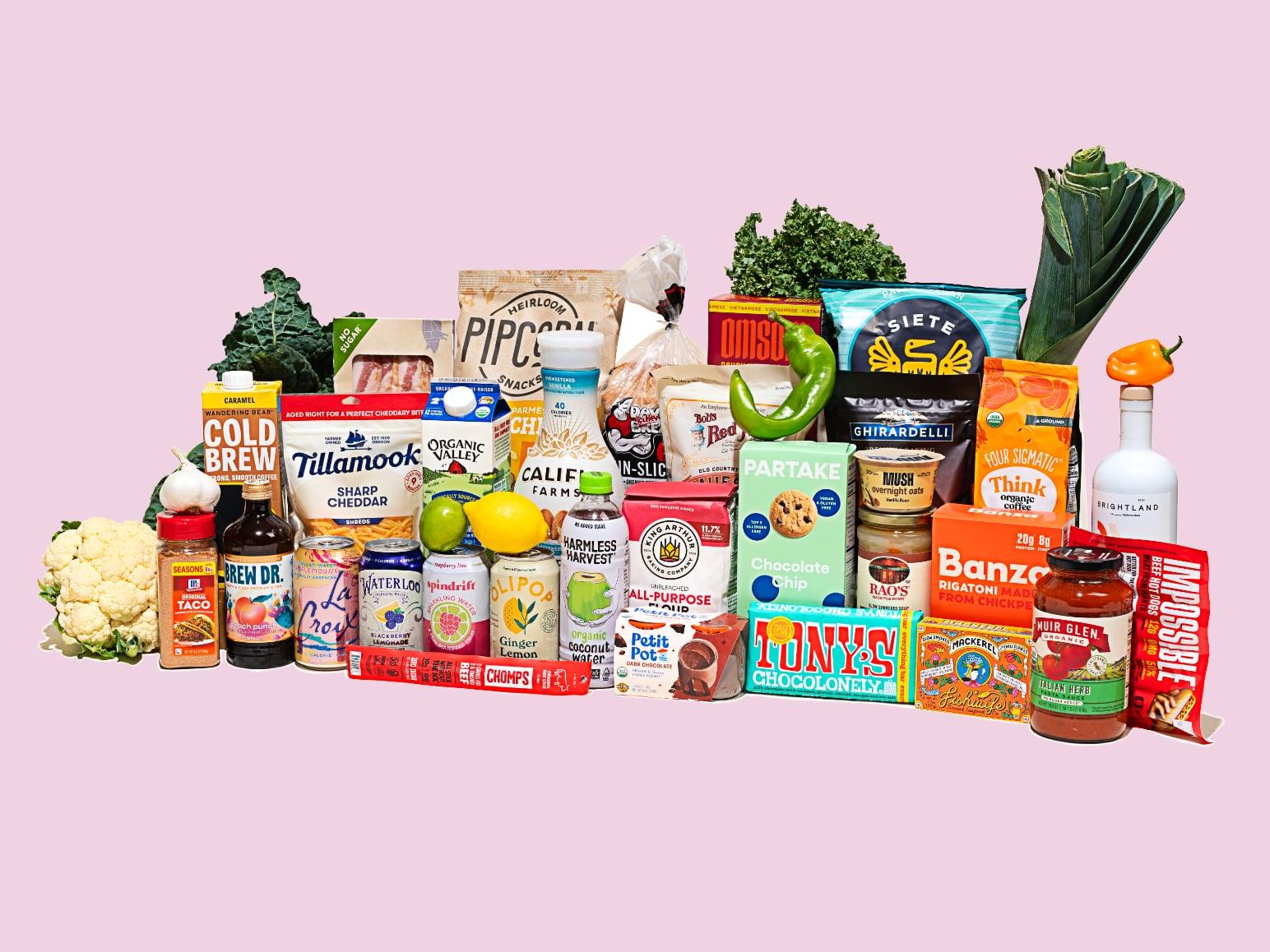 Assortment of Imperfect Foods grocery products and produce