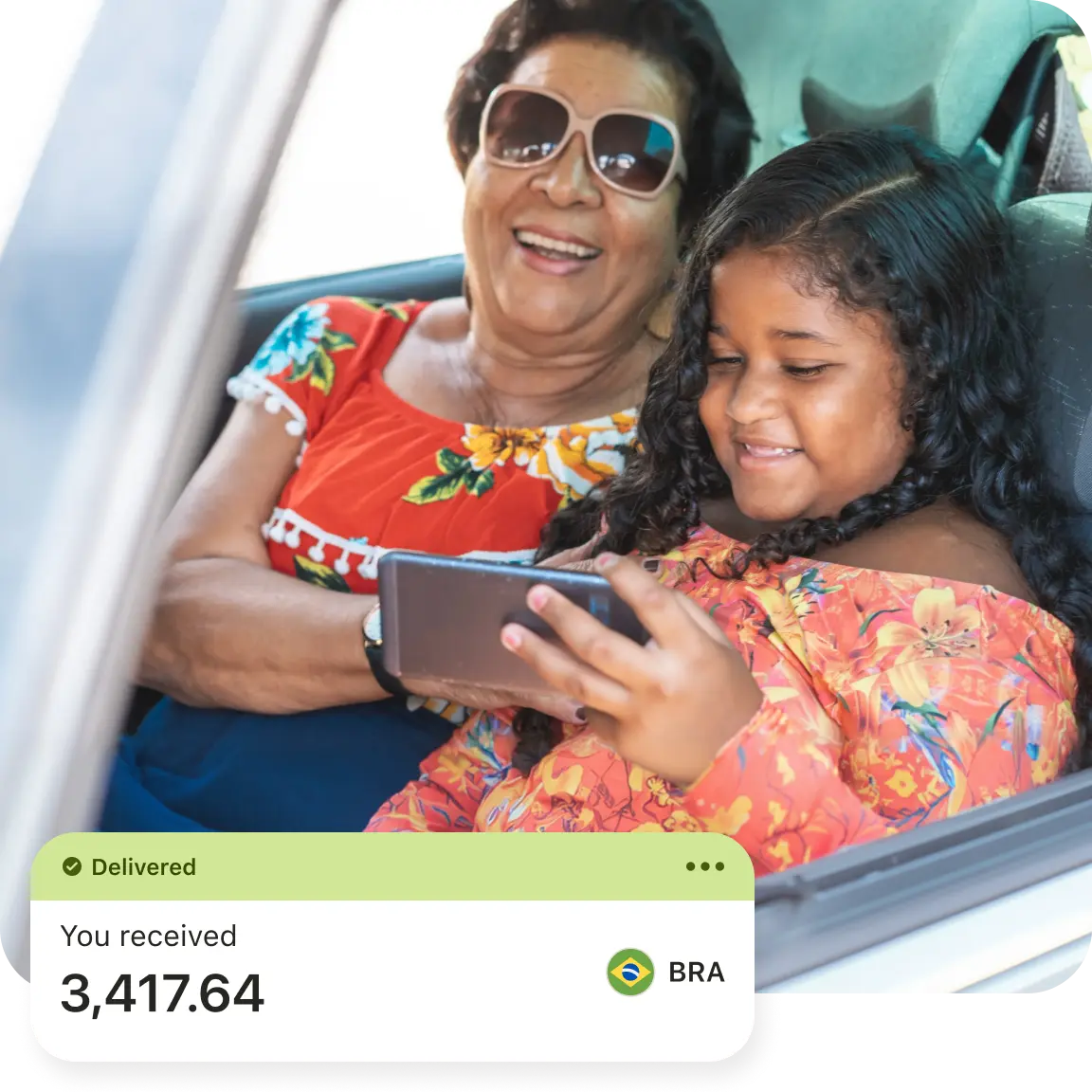 Remitly marketing image showing a delivered money-transfer notification