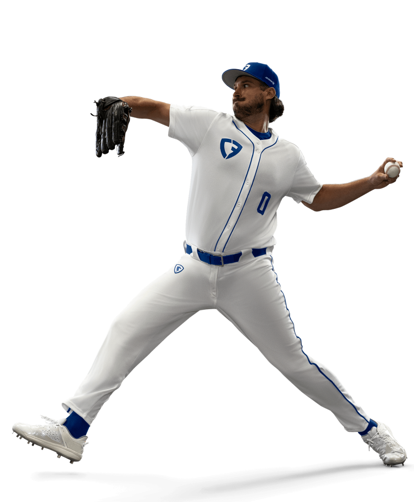 FanDuel-branded baseball player marketing photo