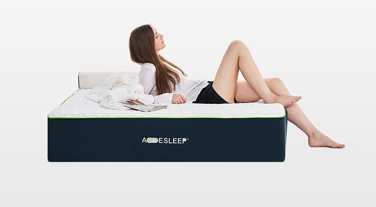 Acesleep mattress product photo showing brand logo on the side