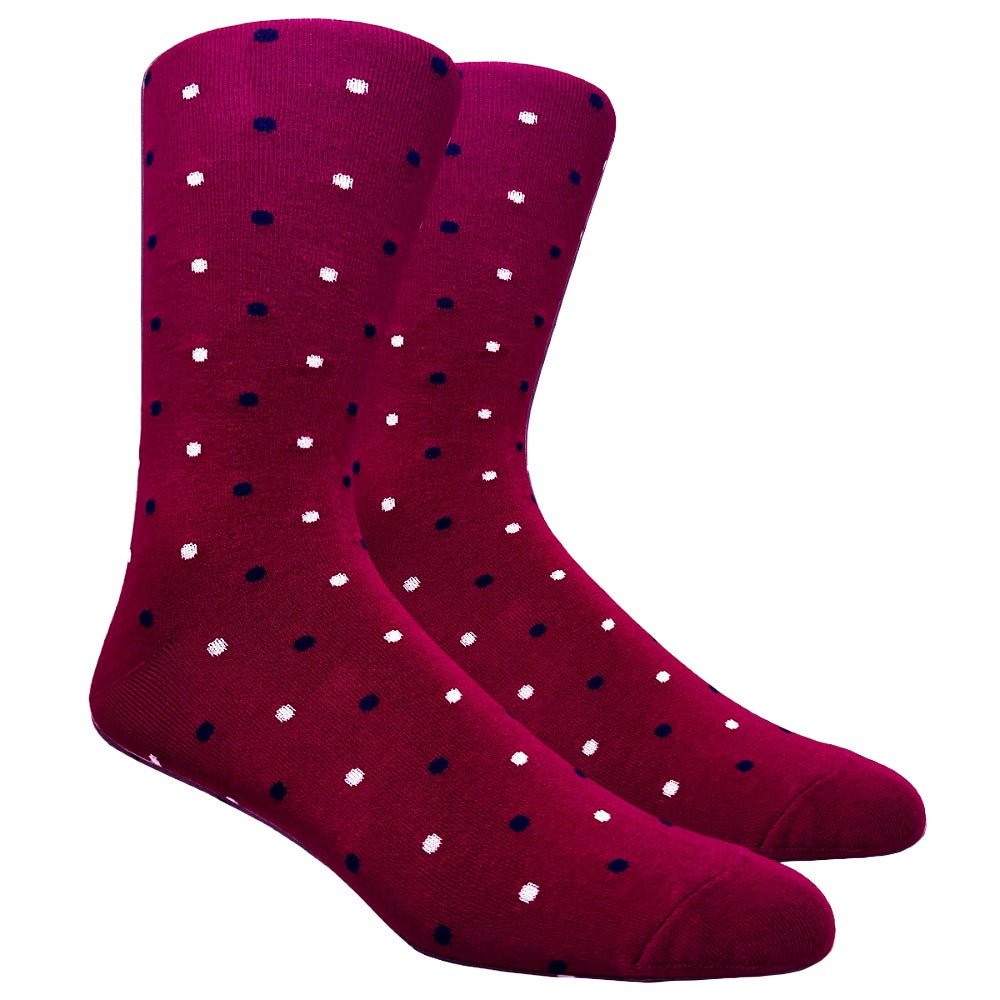 Magenta polka dot socks from The Sock Panda's current catalog