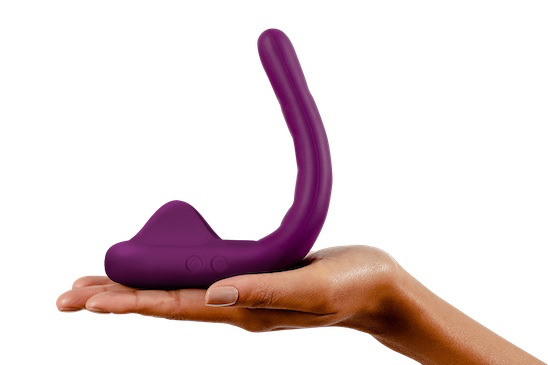 MysteryVibe Crescendo 2 vibrator resting in a hand