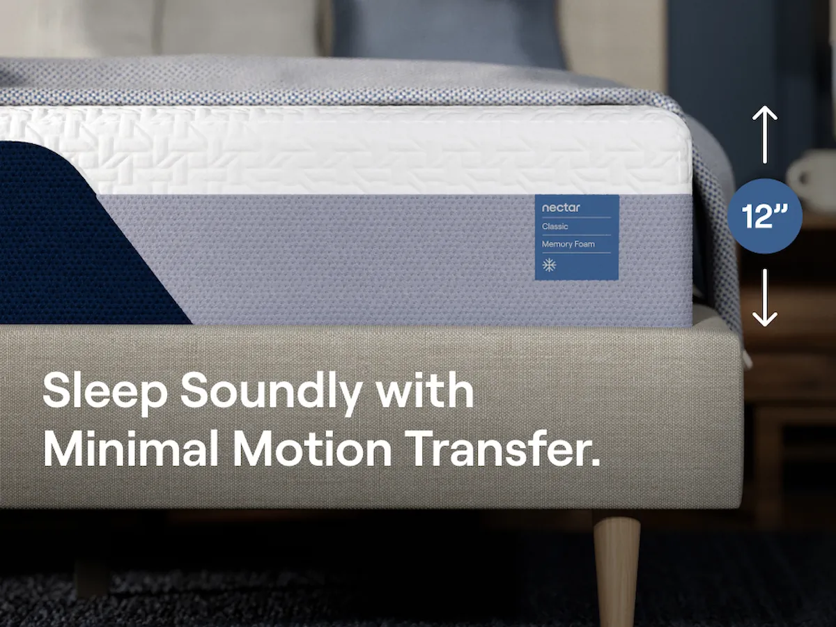 Nectar Classic Foam mattress corner detail, current product photography from the Nectar Sleep website