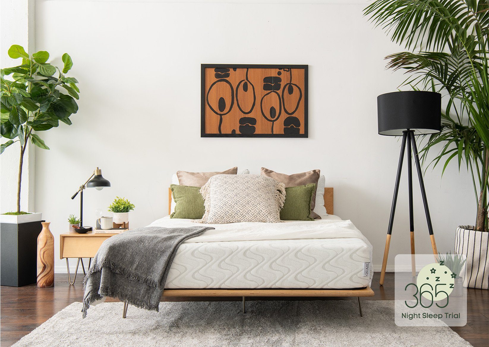Current official Nest Bedding product photography for the mattress formerly sold as Love & Sleep, now offered as Quail Responsive Foam