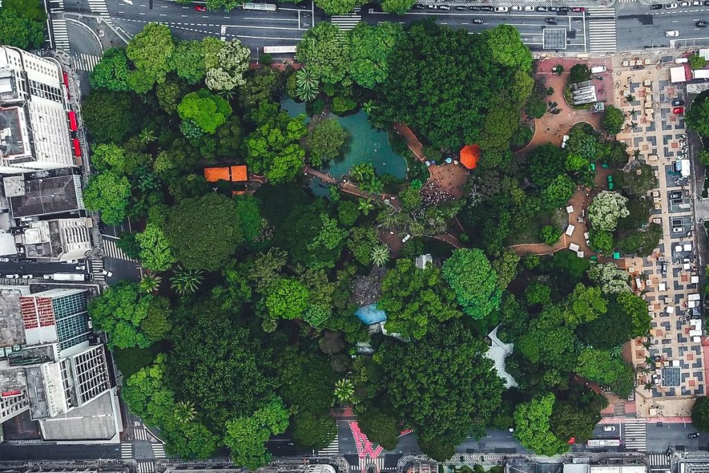 Aerial cityscape photo from Uber's About Us page